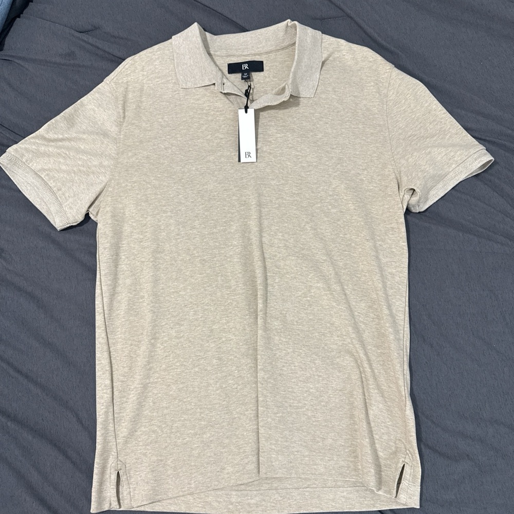 Banana Republic Men's Light Gray Polo Shirt